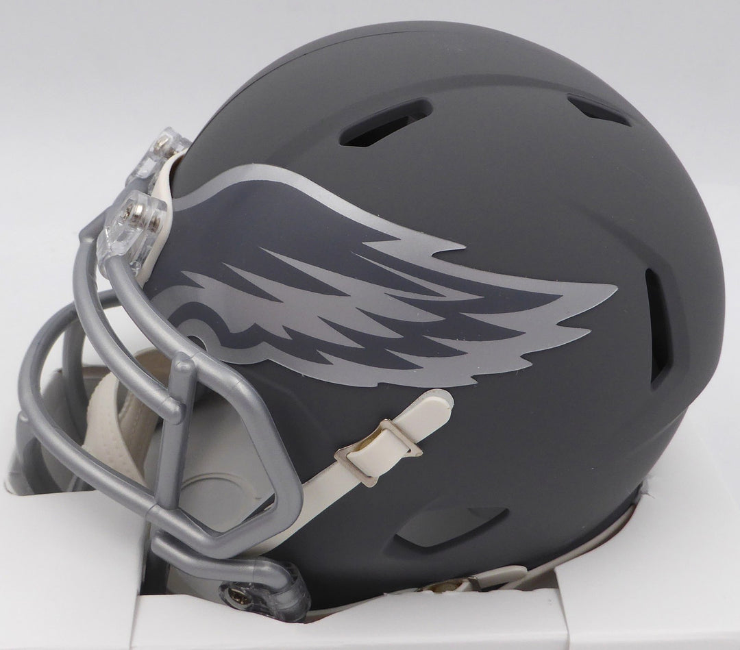 Randall Cunningham Signed Eagles Slate Gray Mini Helmet Beckett #BN00146