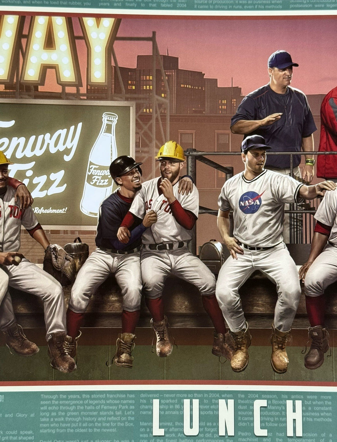 Boston Red Sox Fenway Park Lunch Monstah 12x36 Litho Photo David Ortiz Yaz Fisk