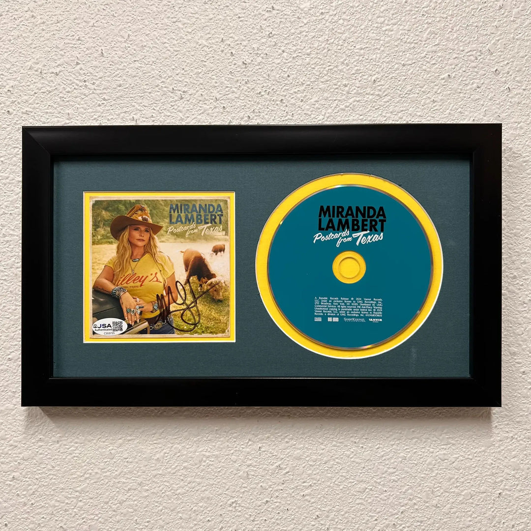 Miranda Lambert Signed Postcards from Texas CD Insert Framed Display JSA