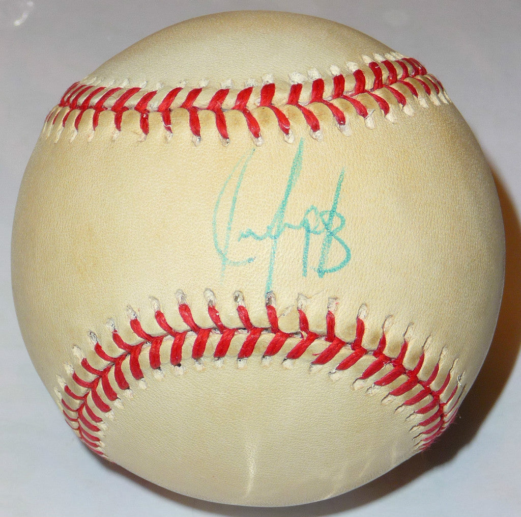 JUAN GONZALEZ VINTAGE SIGNED ROALB BALL RANGERS INDIANS TIGERS ROYALS JSA AUTH