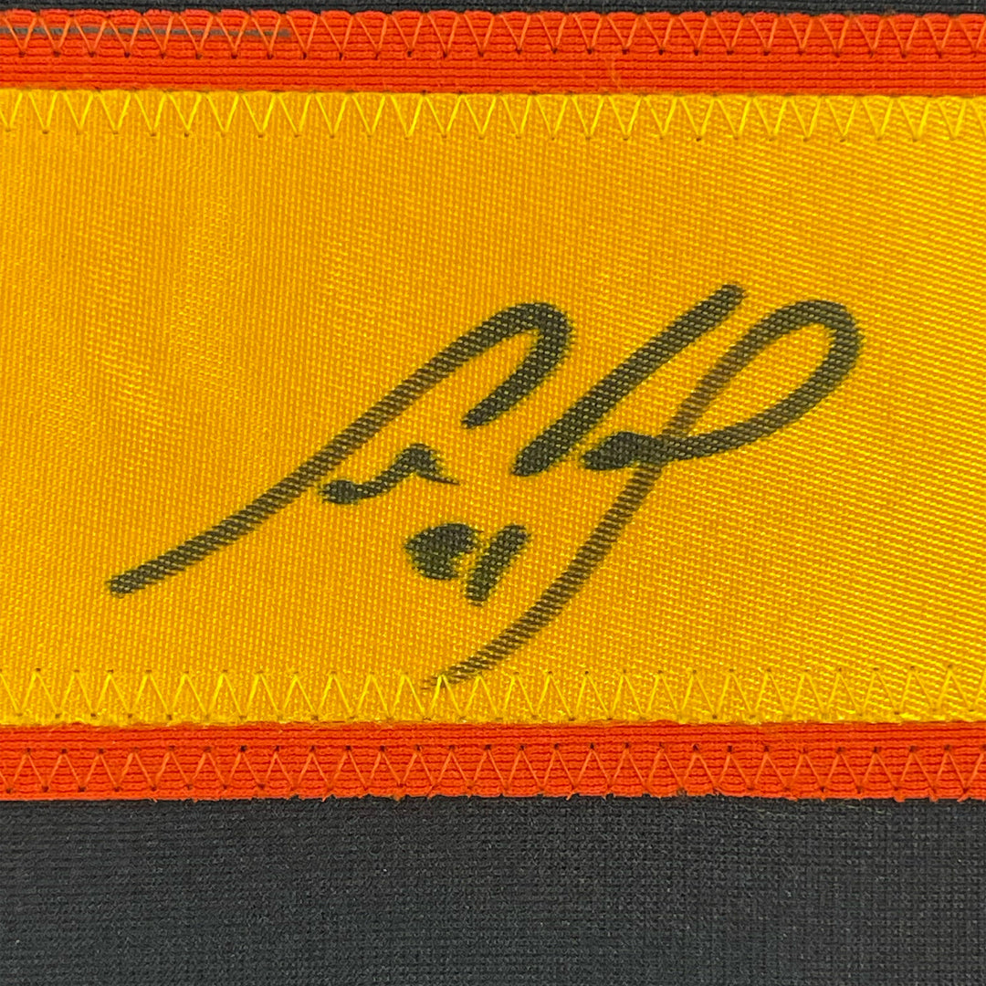 Framed Autographed/Signed Cam Neely 33x42 Vancouver Black Hockey Jersey JSA COA