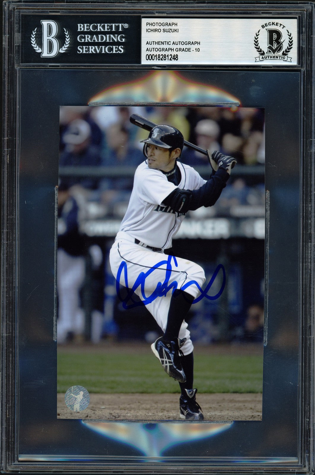 Ichiro Suzuki Autographed Signed 4x6 Photo Seattle Mariners Auto GM 10 Beckett