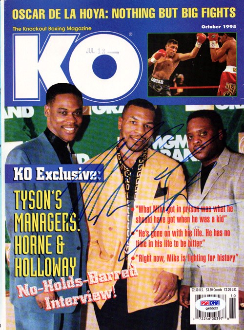 Mike Tyson Autographed Signed KO Boxing Magazine Cover Vintage PSA/DNA #Q65522