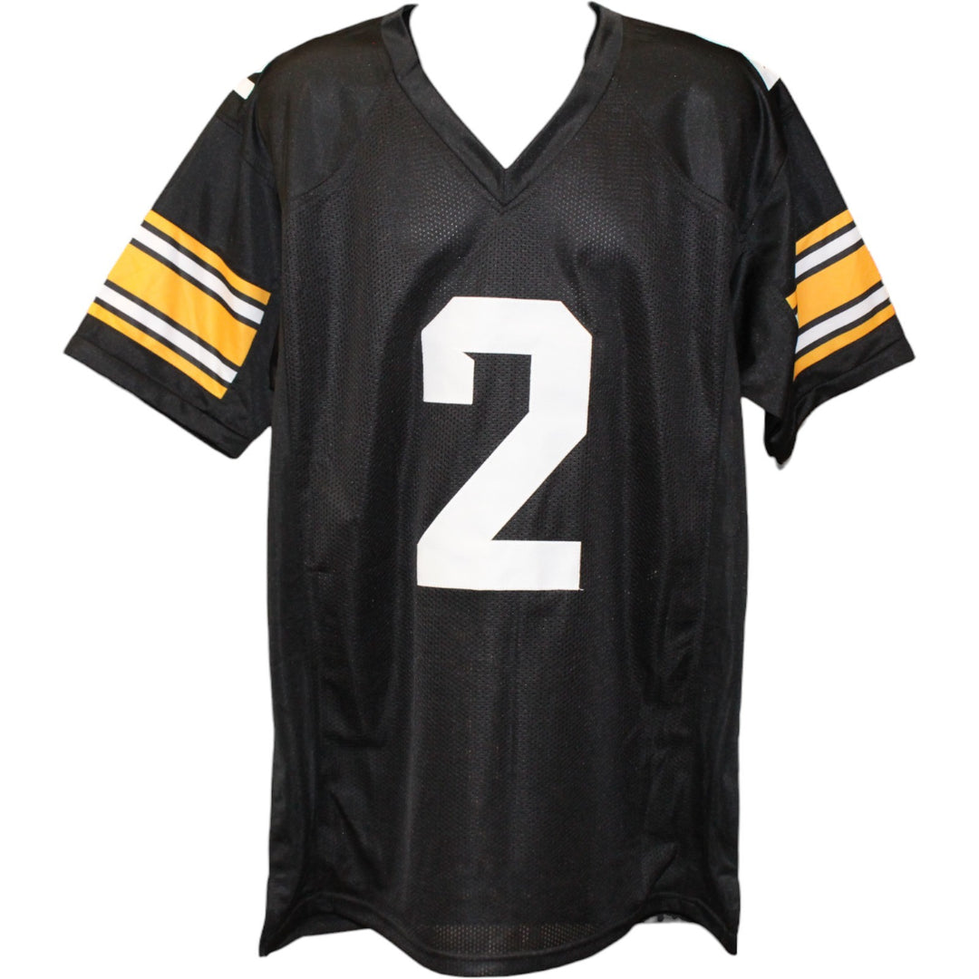 Kaleb Johnson Autographed College Style Black Sz XL Jersey Beckett Witness 51672