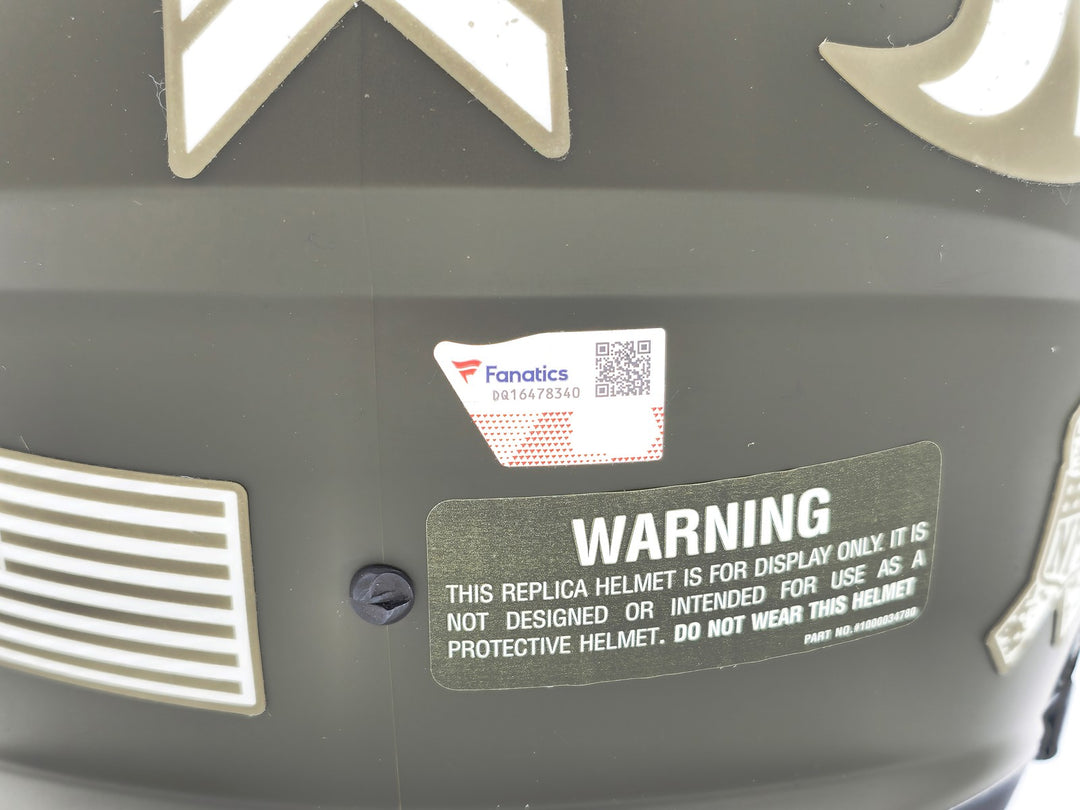 Russell Wilson Auto Broncos Camo Salute to Service Full Size Rep Helmet Fanatics