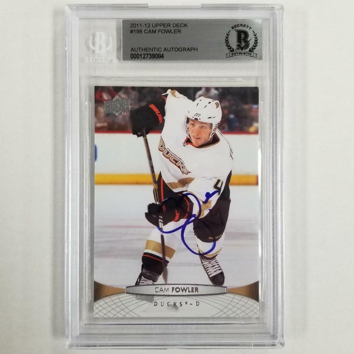Cam Fowler signed 2010-11 Upper Deck #198 Ducks Autograph ~ BAS BGS