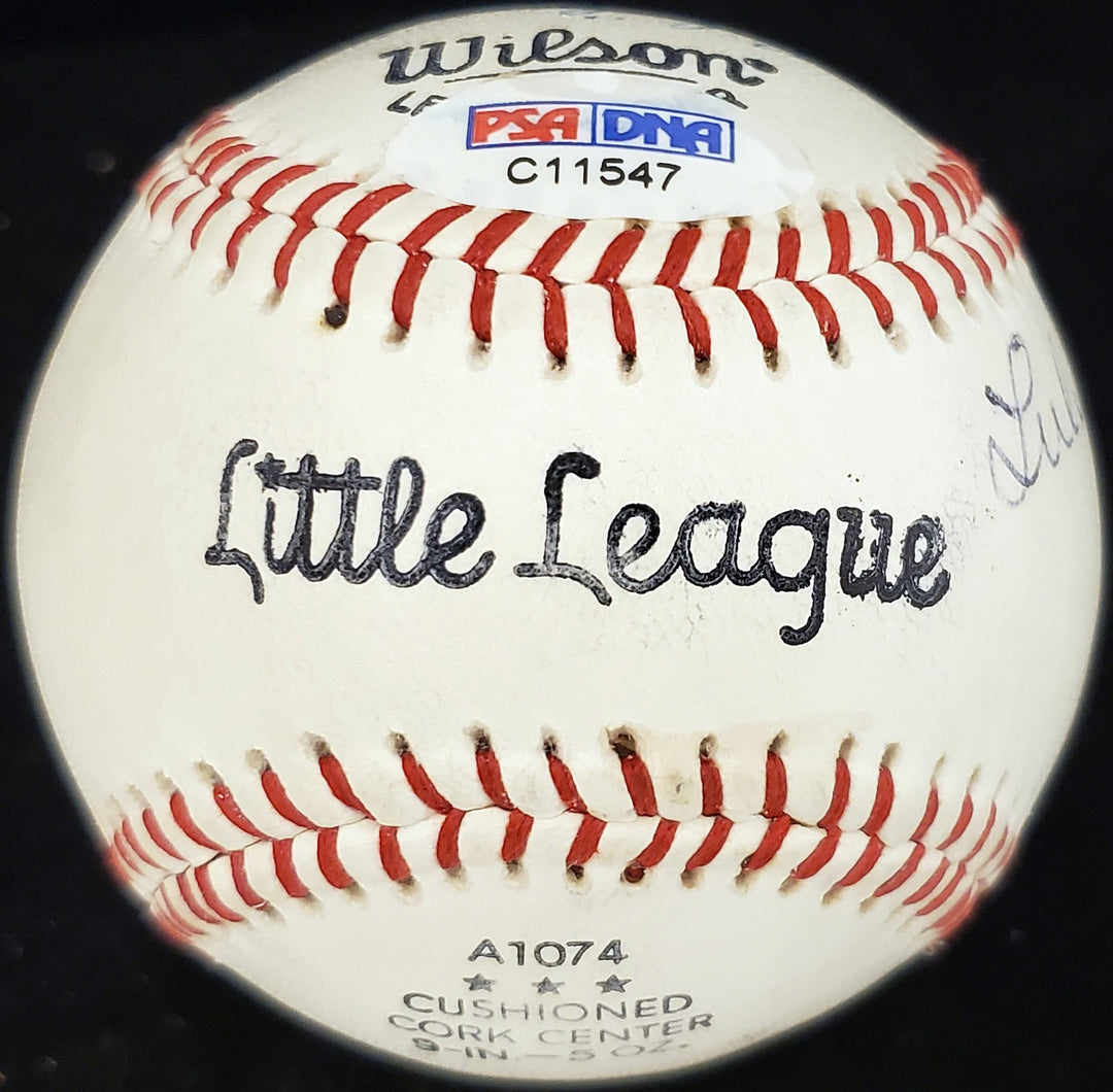Dean Chance, Luke Sewell, Bob Cain & Roy Hughes Signed Little League Baseball