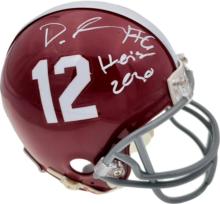 Devonta Smith Signed Alabama Crimson Tide Mini Helmet "Heisman 2020" Beckett BAS