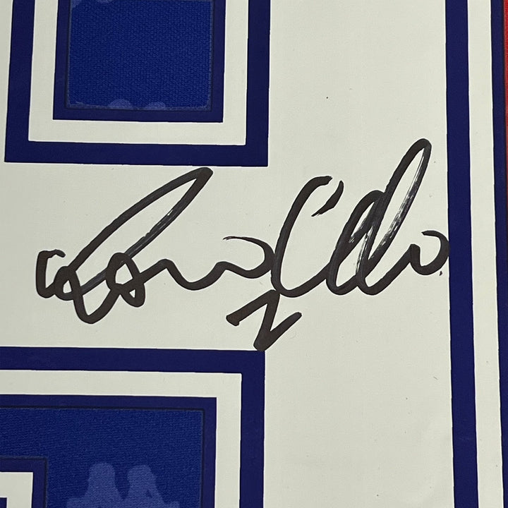 Framed Autographed/Signed Ronaldo Nazario 33x42 FC Barcelona Jersey BAS COA