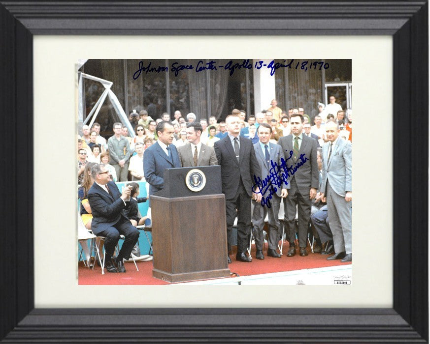 Gerald Griffin signed  1970 8x10 Photo Apollo 13 Flight Director-JSA POTUS NIXON