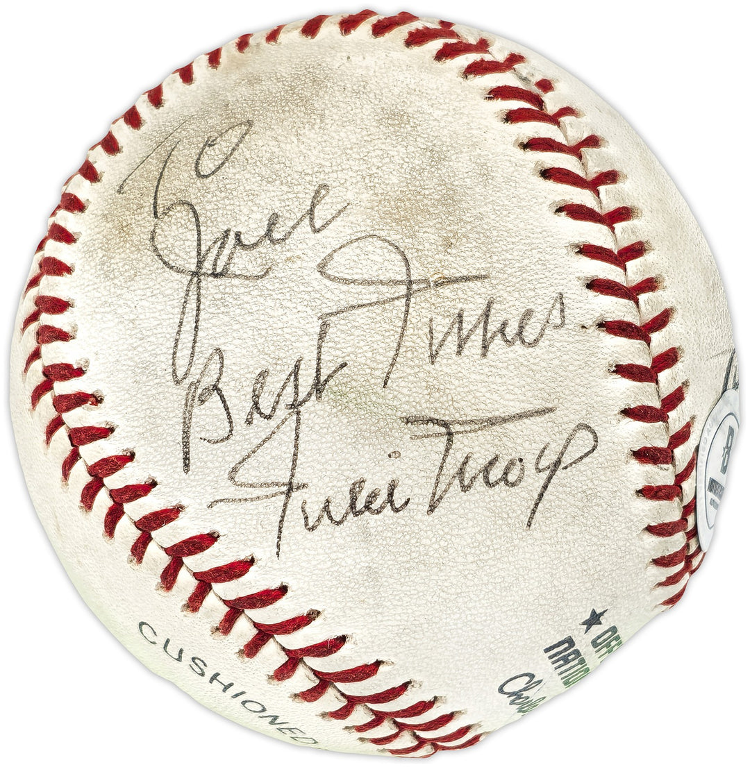Willie Mays Signed Feeney NL Baseball Giants To Jack Best Vintage Sig Beckett