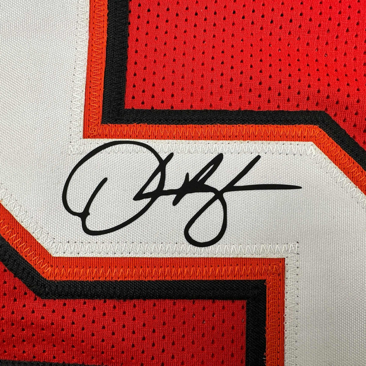 Facsimile Autographed Derrick Brooks Tampa Bay Red Reprint Jersey Size Men's XL