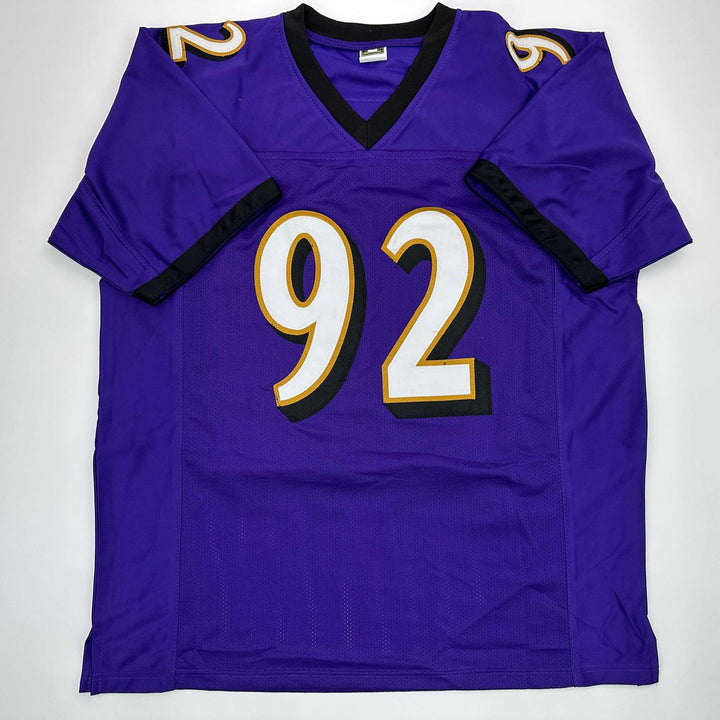 Facsimile Autographed Haloti Ngata Baltimore Purple Reprint Jersey Size Men's XL