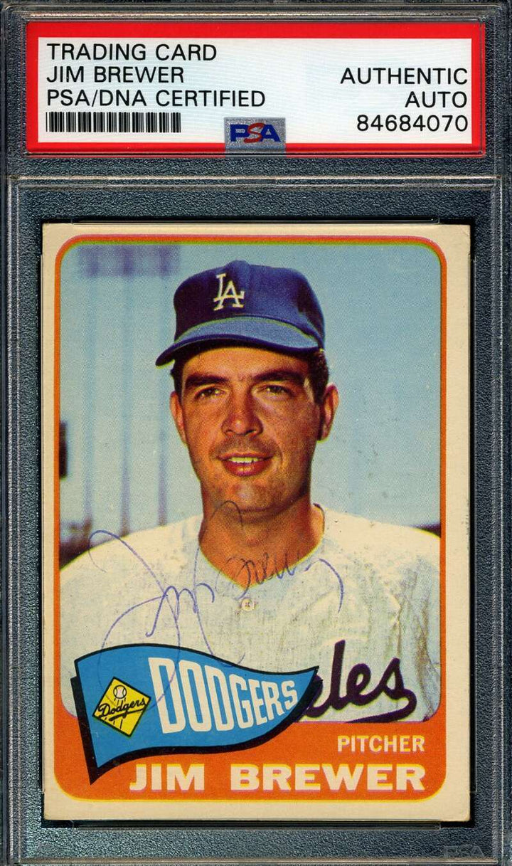 Jim Brewer PSA DNA Signed 1965 Topps Autograph