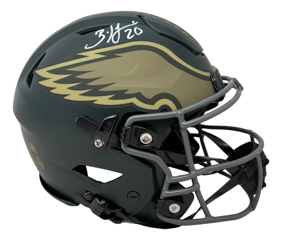 Brian Dawkins Signed Eagles Salute To Service FS Authentic SpeedFlex Helmet BAS