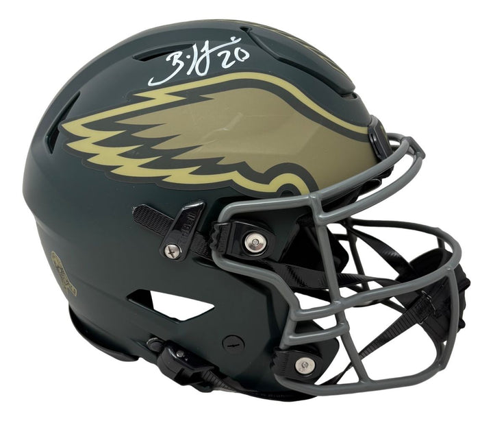 Brian Dawkins Signed Eagles Salute To Service FS Authentic SpeedFlex Helmet BAS