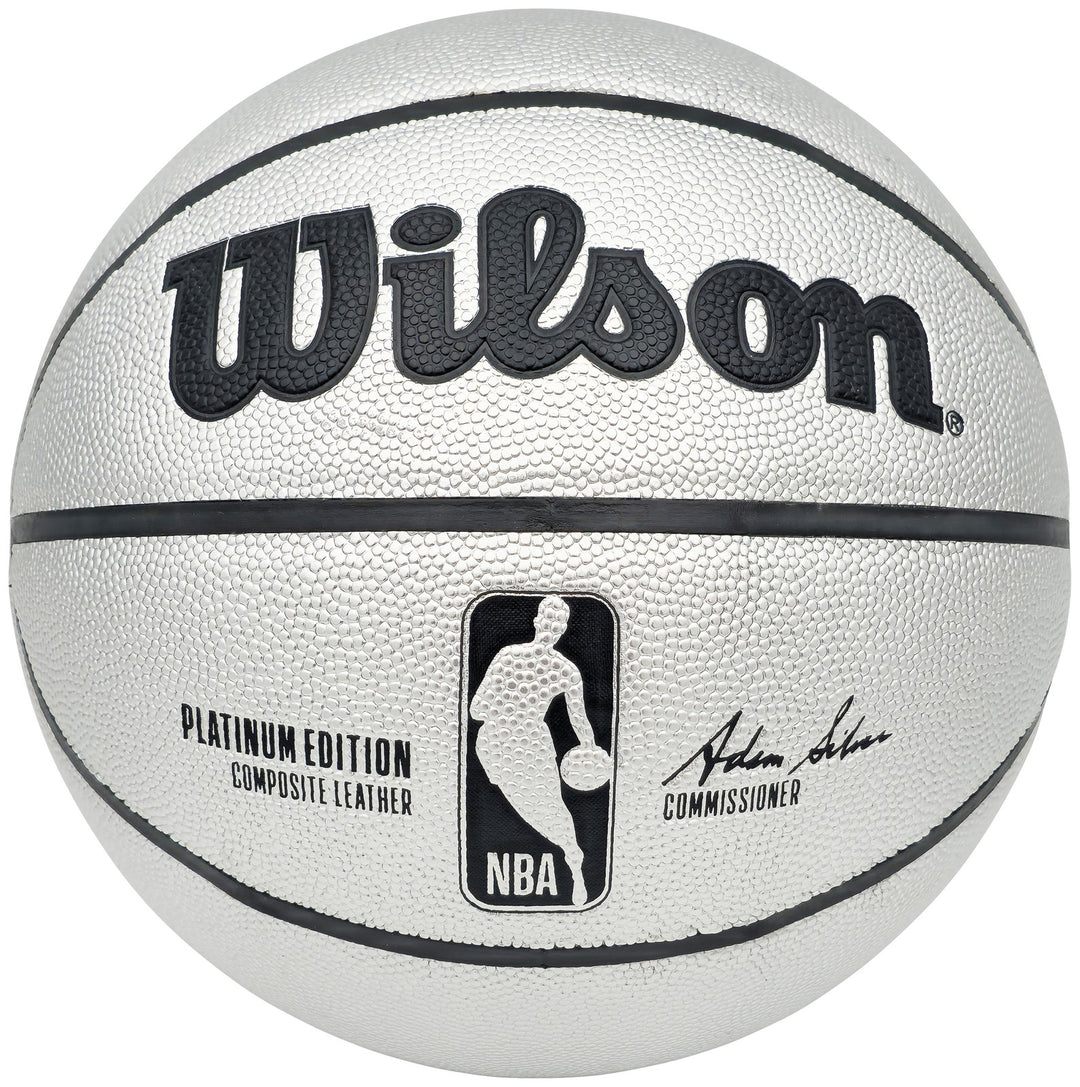 Allen Iverson Auto Platinum Edition Composite Leather Basketball 76ers Beckett