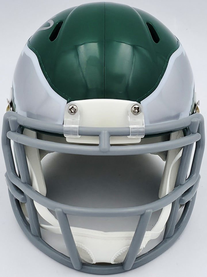 Michael Vick Auto Eagles 1974-95 Throwback Kelly Green Speed Mini Helmet Beckett