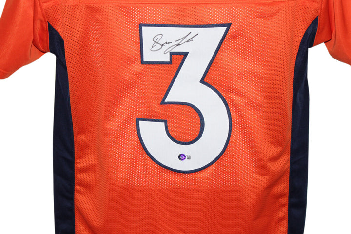 Drew Lock Autographed/Signed Pro Style Orange XL Jersey Beckett BAS 33706