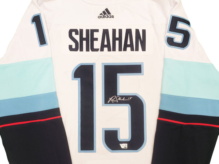 Kraken Riley Sheahan Auto White Adidas Jersey Size 54 Inaugural Season Fanatics