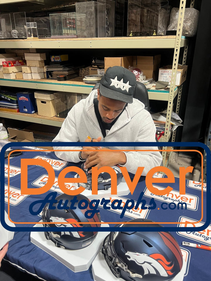 Patrick Surtain Autographed Denver Broncos Mid-Size Midi Helmet Beckett 56414