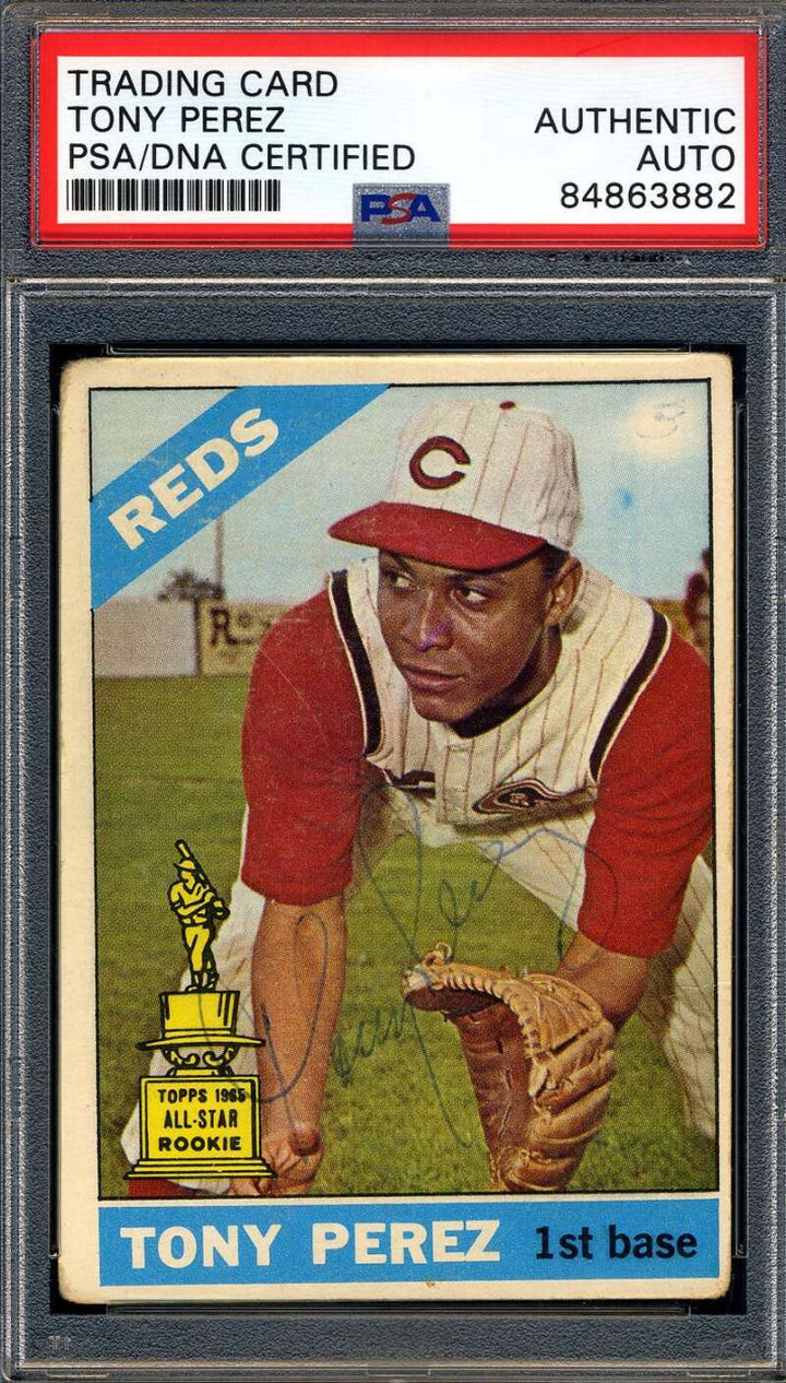 Tony Perez PSA DNA Vintage Signed 1966 Topps Autograph