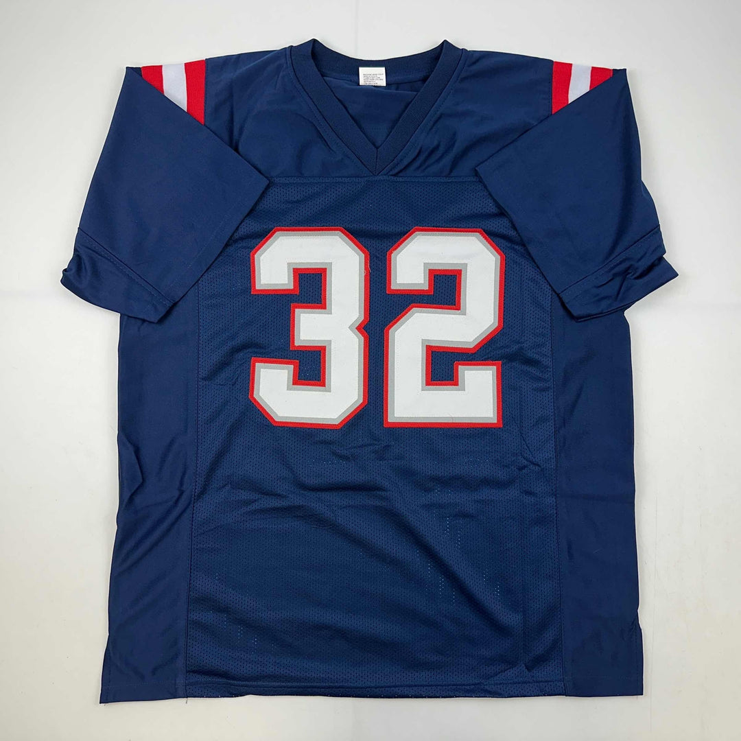 Facsimile Autographed Devin McCourty New England Blue Reprint Jersey Men's XL
