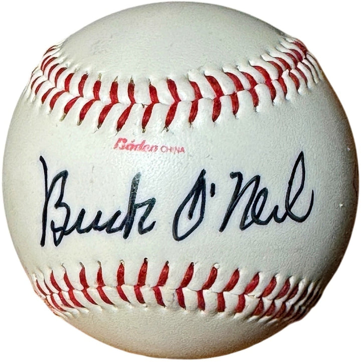 Buck O'Neil signed Baden Negro League Logo Baseball tone- COA (KC Monarchs/HOF)