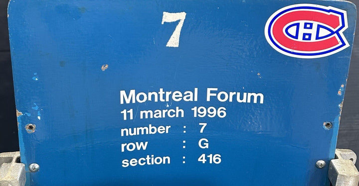 Montreal Forum Canadiens Blue Stadium Seat Chair 1924-1996 NHL Vintage Original