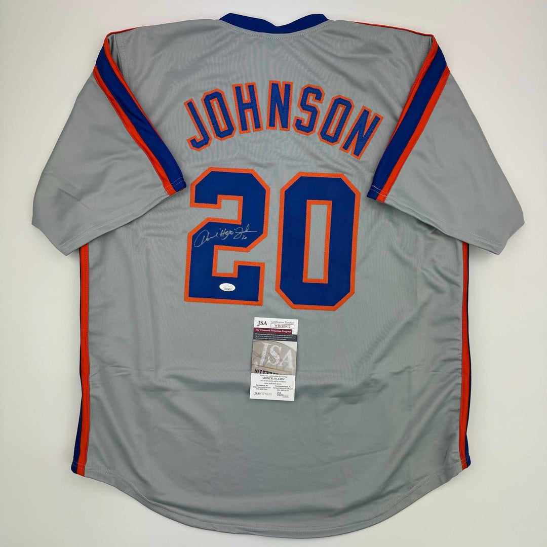 Autographed/Signed Howard Johnson HOJO New York Grey Jersey JSA COA