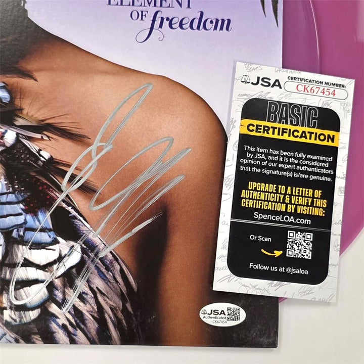 Alicia Keys signed 'The Element of Freedom' vinyl album cover LP autograph ~ JSA