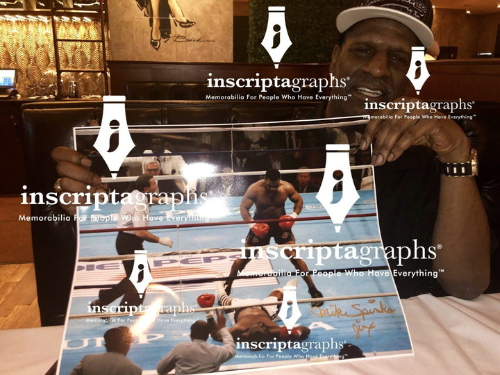 Mike Tyson / Michael Spinks Dual Signed 16x20 Photo #D/20 Inscribed JSA COA RARE
