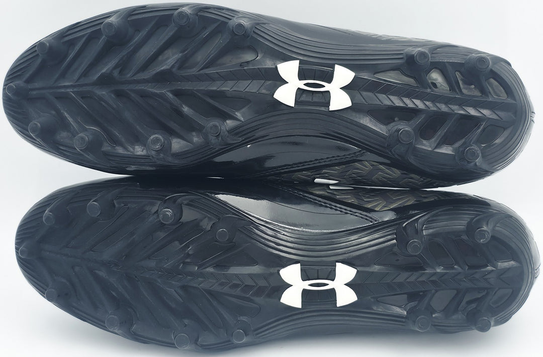 Ernest Jones IV Auto Pair of Black Under Armour Cleats Seahawks Size 10.5