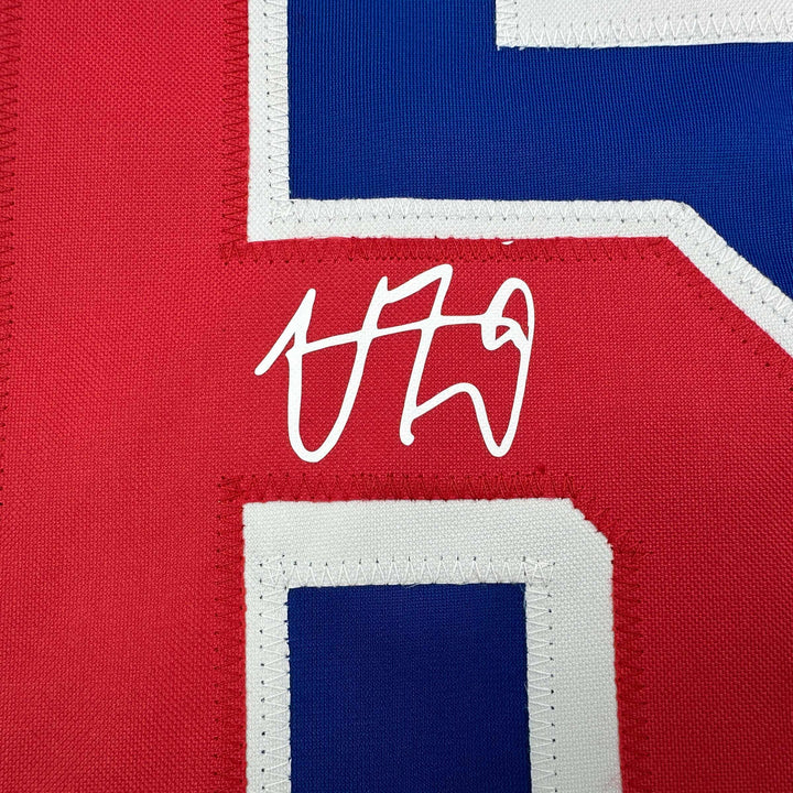 Facsimile Autographed Vincent Trocheck New York Blue Reprint Jersey Size Mens XL