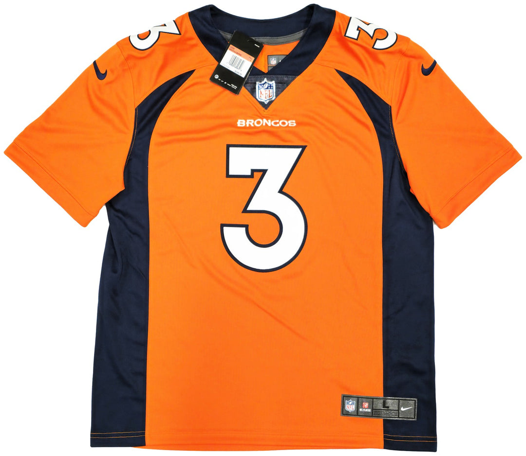 Broncos Russell Wilson Signed Orange Nike Limited Jersey Size L Fanatics Holo