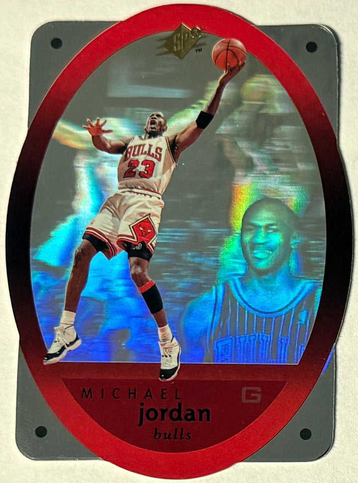 Michael Jordan 1996-97 Upper Deck SPx Holoview Die-Cut Card #8- (Chicago Bulls)