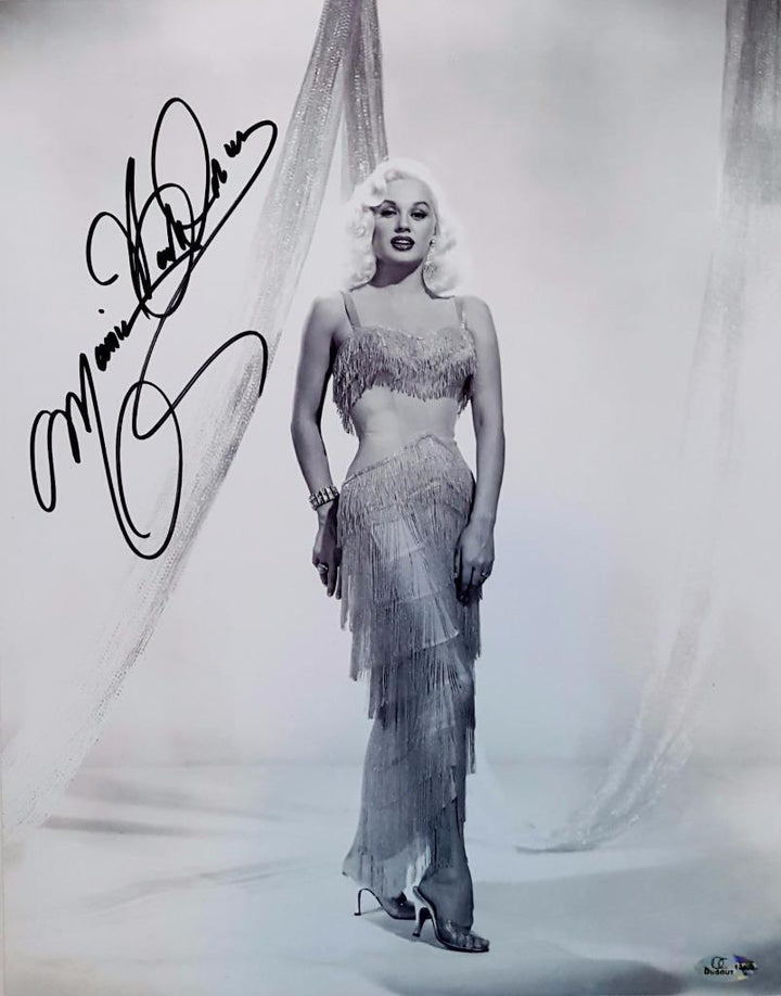 Mamie Van Doren Signed 11x14 Photo Playboy Playmate OC Dugout Hologram + COA E