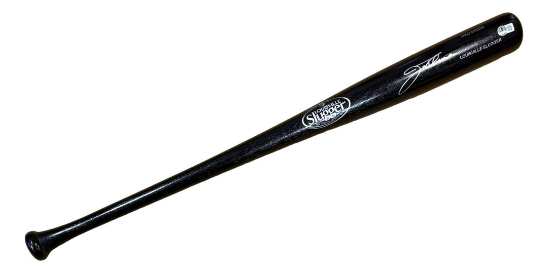 Jim Thome Cleveland Indians Signed Black Louisville Slugger Bat BAS