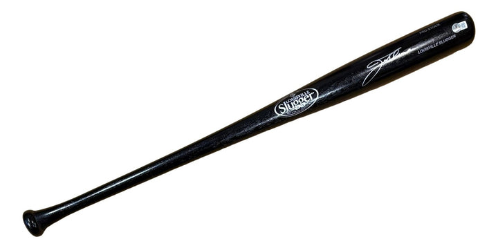 Jim Thome Cleveland Indians Signed Black Louisville Slugger Bat BAS