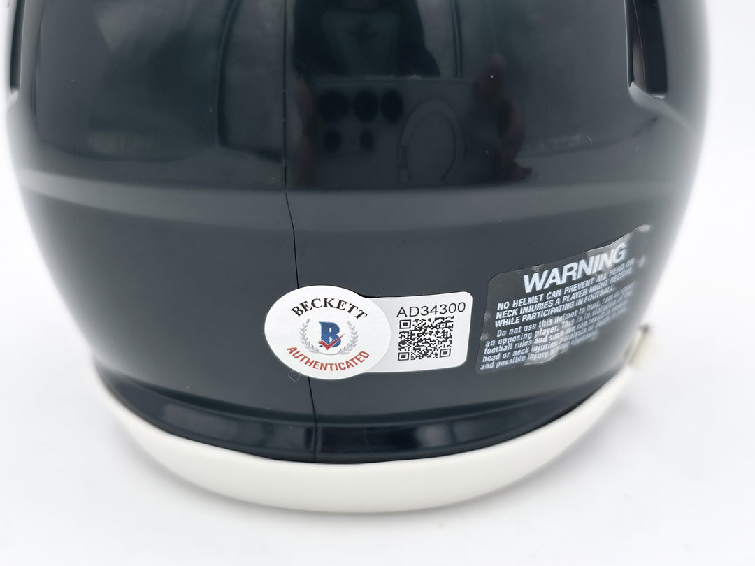 Chevy Chase Signed Christmas Vacation Black Speed Mini Helmet Beckett