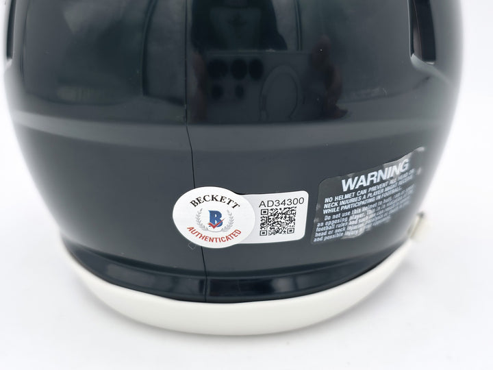 Chevy Chase Signed Christmas Vacation Black Speed Mini Helmet Beckett