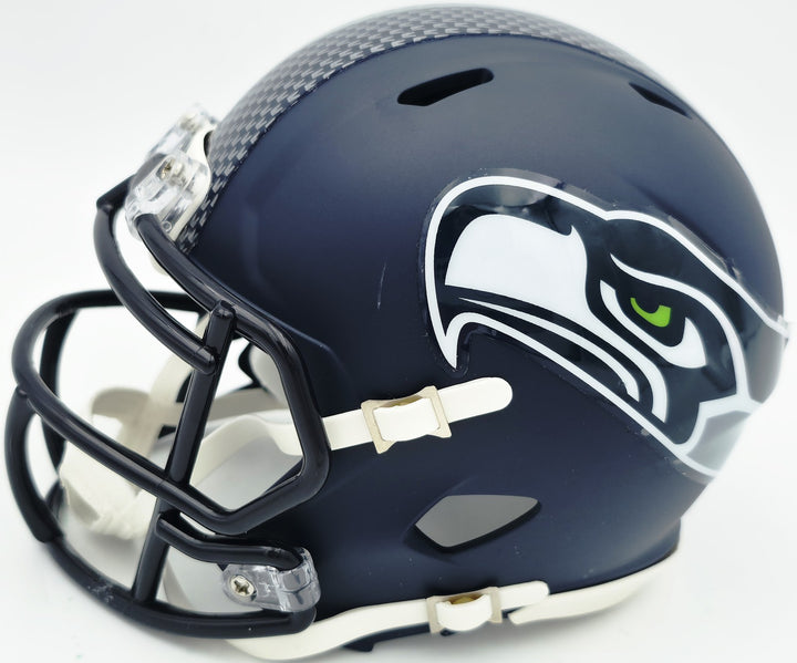 Rashid Shaheed Signed Seattle Seahawks Blue Speed Mini Helmet MCS Holo