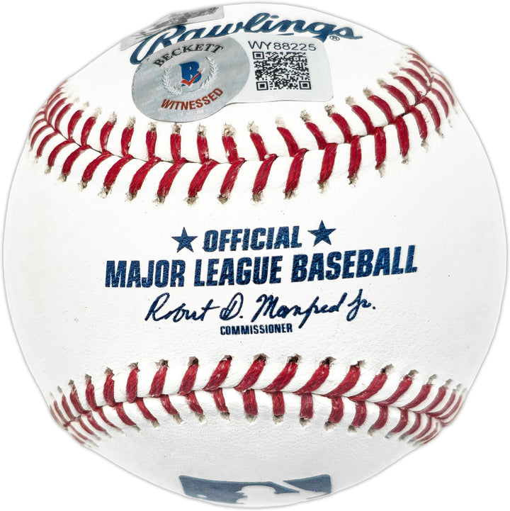 David Ortiz Signed MLB Baseball Red Sox "HOF 22" (Smudged) Beckett Wit #WY88225