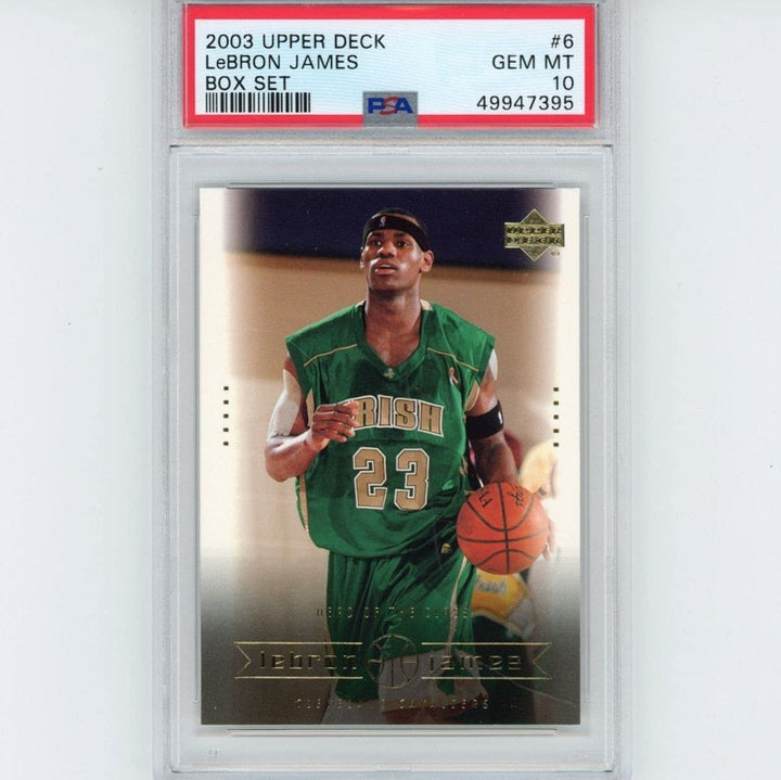 Graded 2003-04 Upper Deck LeBron James #6 Box Set Rookie Card PSA 10