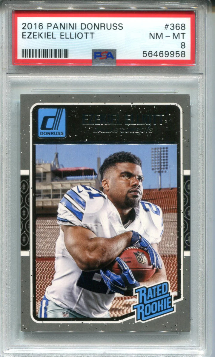 Ezekiel Elliot 2016 Panini Donruss #368 PSA NM-MT 8 Card