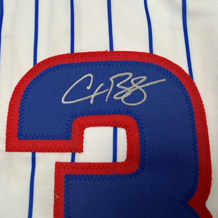 Autographed/Signed Alex Bregman Chicago Pinstripe Baseball Jersey Beckett COA