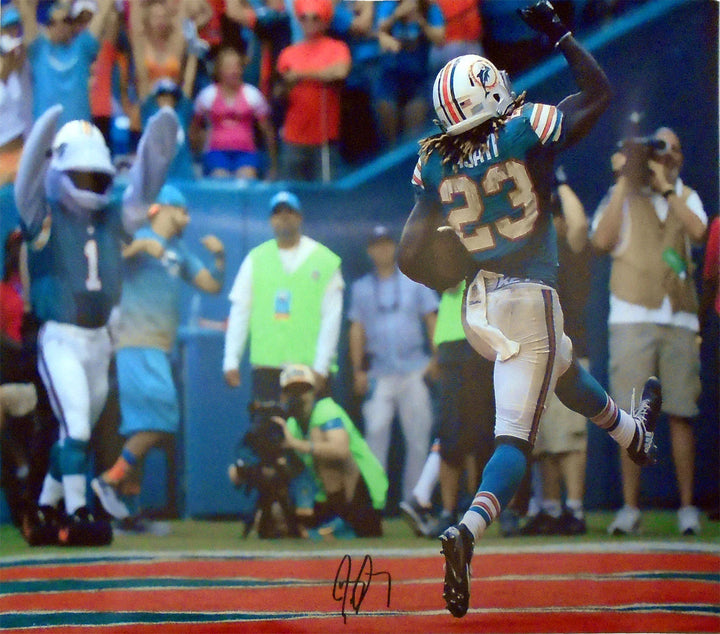 Jay Ajayi Autographed Scoring a Touchdown vs The Buffalo Bills 16x20 Photo (JSA)