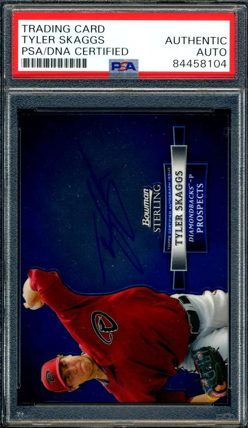 Tyler Skaggs PSA DNA Coa Signed 2012 Bowman Platinum Rookie Autograph