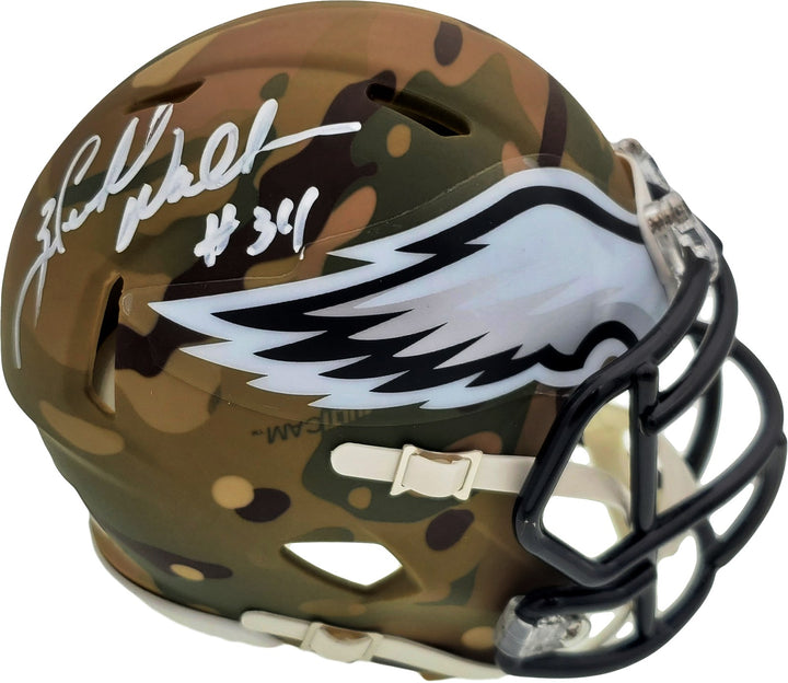 Herschel Walker Signed Philadelphia Eagles Camo Speed Mini Helmet Beckett BAS