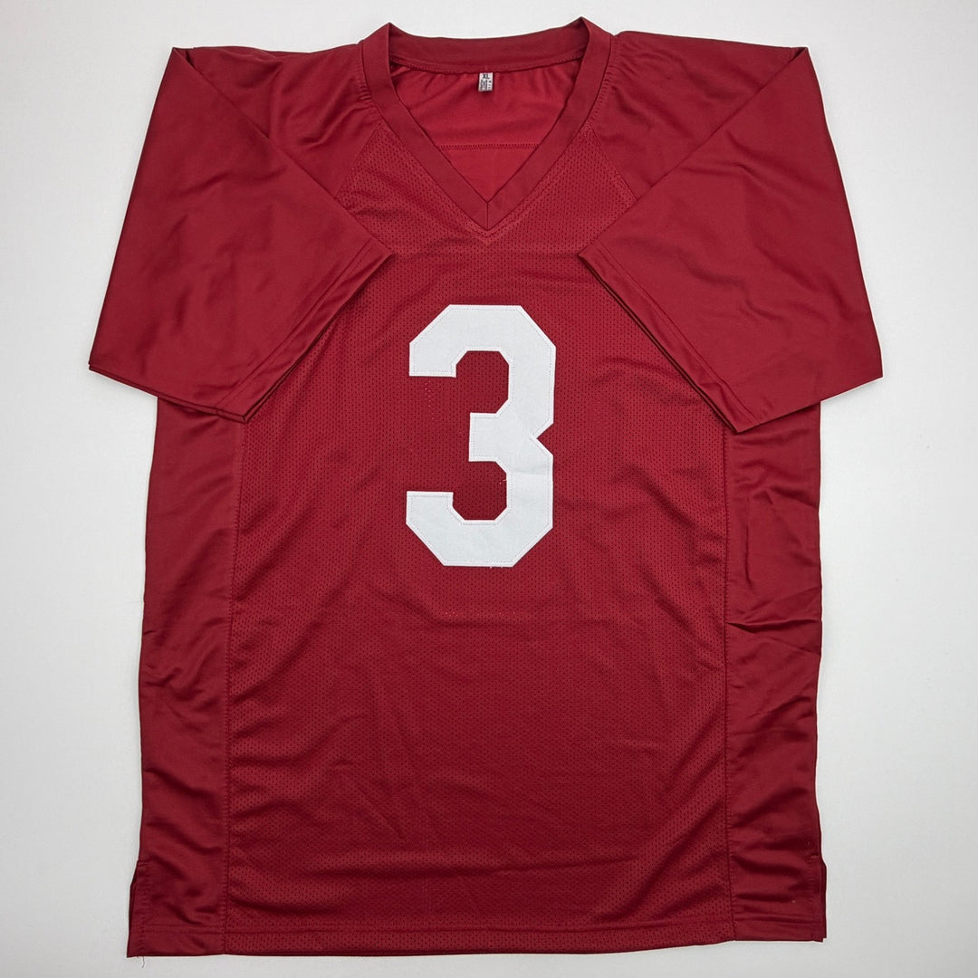 Autographed/Signed Trent Richardson Roll Tide Alabama Red Jersey Beckett BAS COA